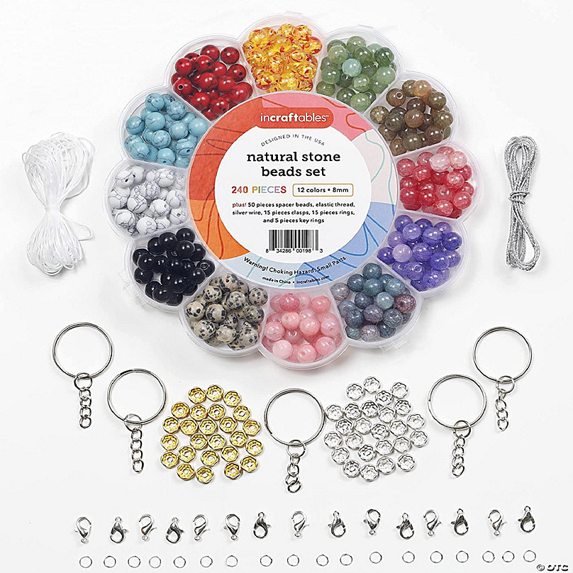 Cousin DIY Beading Bundle with Bead Palette, Multi-Color Glass and Shell Beads, String and Wire, Kids Unisex, Size: One size, Beige