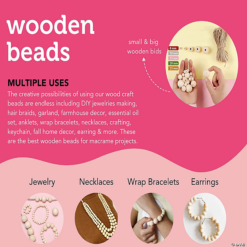 Wooden Beads 8 Mm Wooden Beads Craft Accessories Beads for Crafts