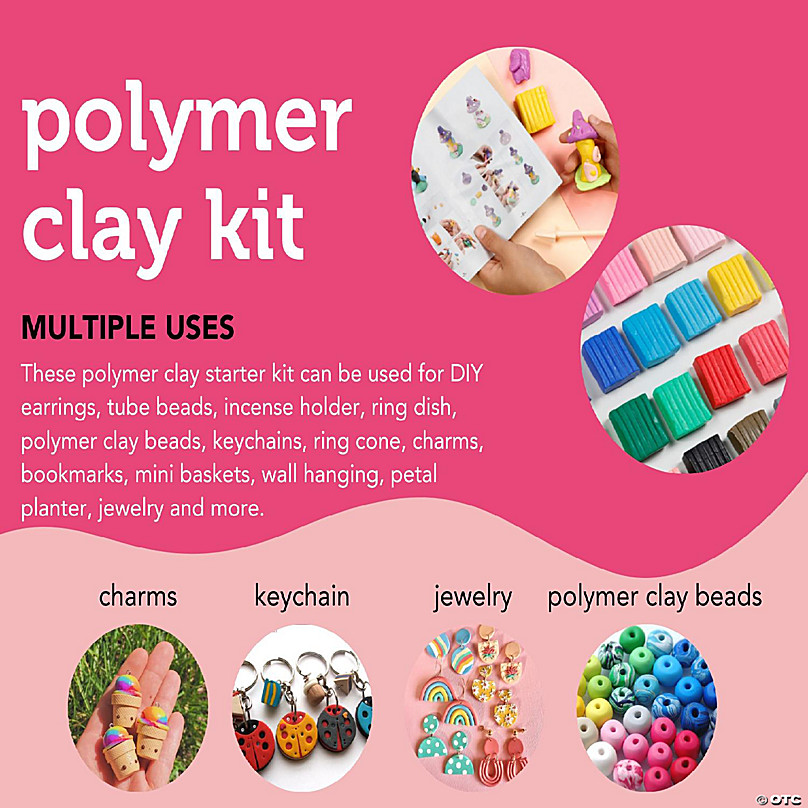 Polymer Clay 100 Colors 1 Oz Oven Bake Modeling Clay Kit Ideal DIY