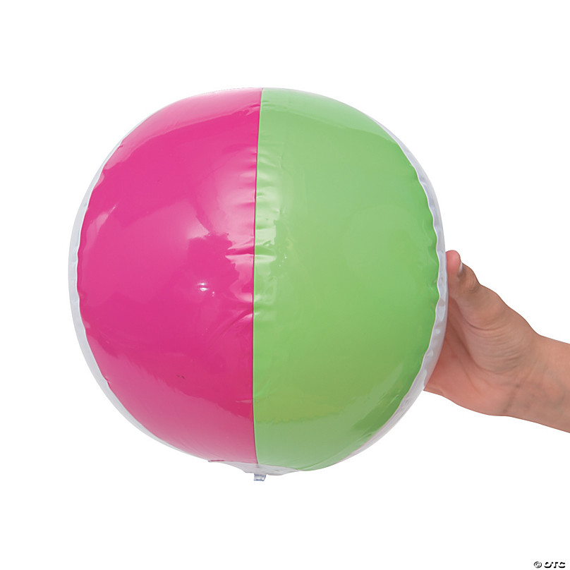 Inflatable 10 Bright Spring Medium Beach Balls - 12 Pc.