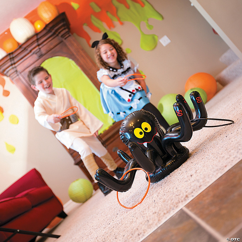 JOYIN Halloween Spider Toss Game,Huge Inflatable 37 Inch Spider Ring Toss Game Perfect for Halloween Party Favor 