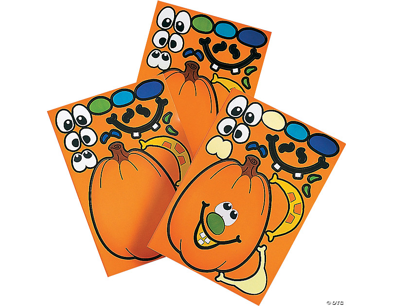 Konsait 24 Sheets Halloween Make Your Own Stickers Decorative for Kids Ghost Festival Sticker Mix and Match Pumpkin Skull Sticker Halloween Party Favors Crafts Supplies