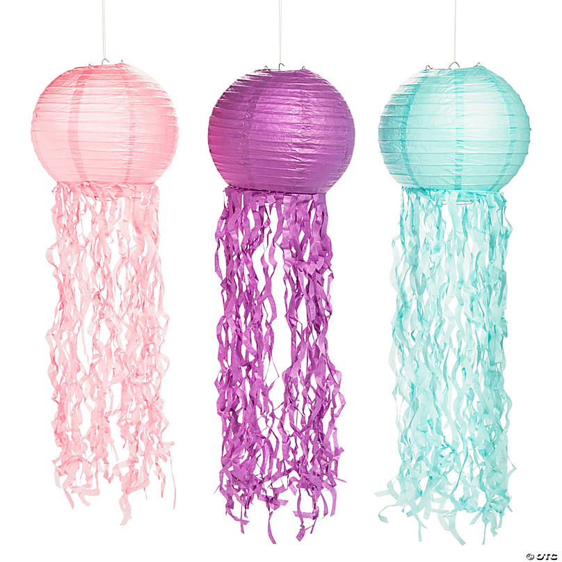 Jellyfish Hanging Paper Lanterns - 3 Pc.