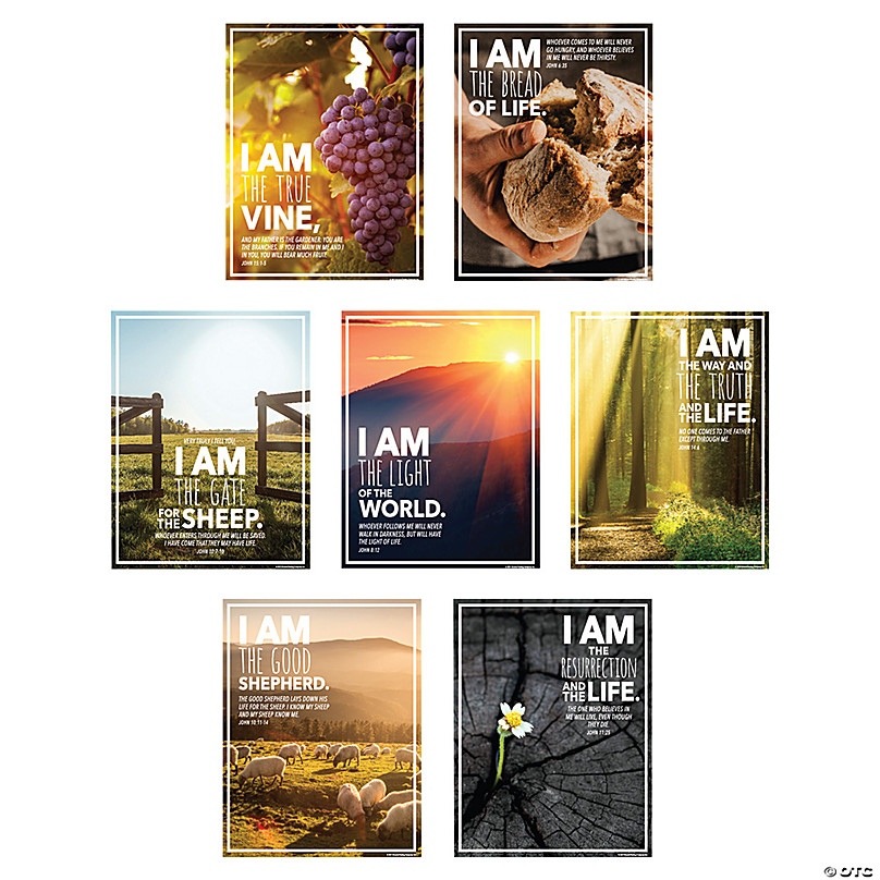 Jesus’ I Am Statements Poster Set 7 Pc. Oriental Trading