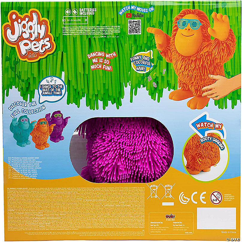 Jiggly Pets Pink Tan-Tan the Orangutan Electronic Toy With Movement and  Sound