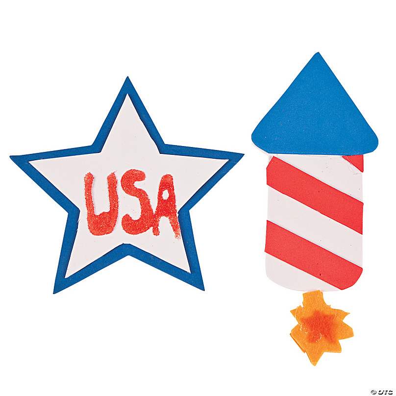 Jumbo Patriotic Foam Shapes Discontinued