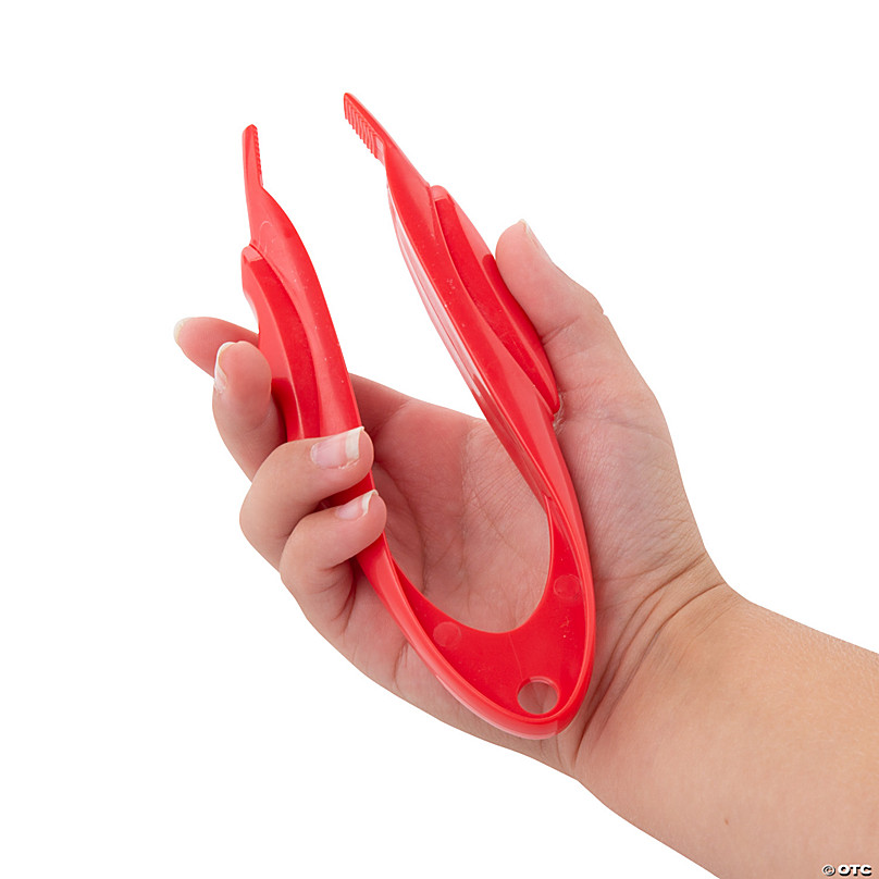  MoliMolly 6Pcs Plastic Colorful Easy Grip Tweezers