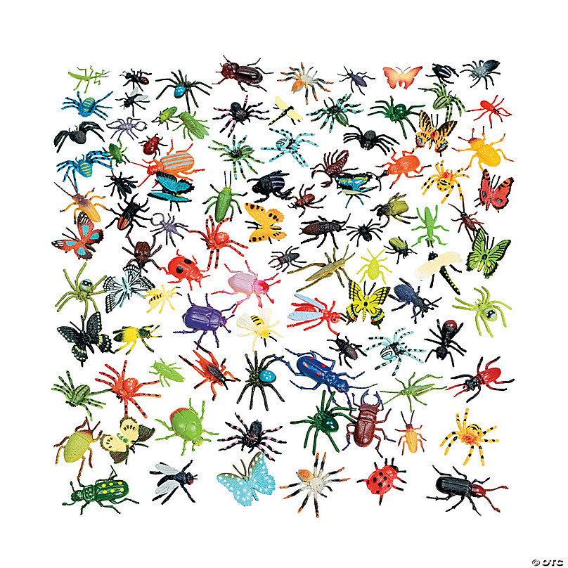 10 Assorted figure realistic bugs plastic insects kisd party bag filler  G*SN 