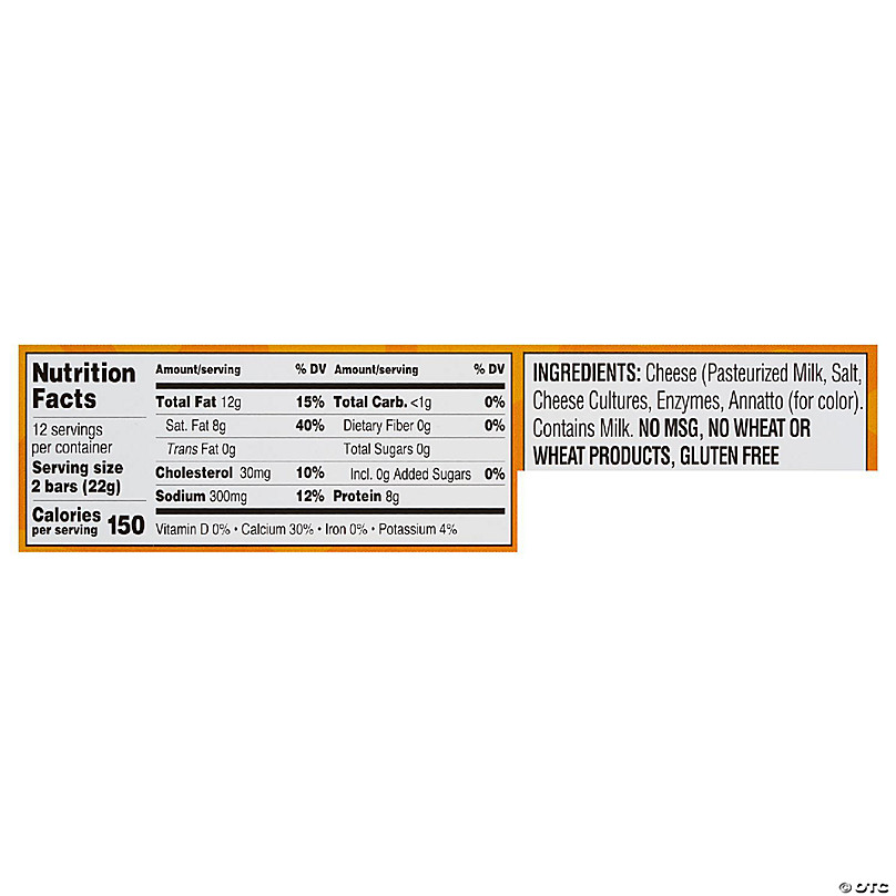 Aged Cheddar Bars, 12 Bars, 0.8 oz (22 g)