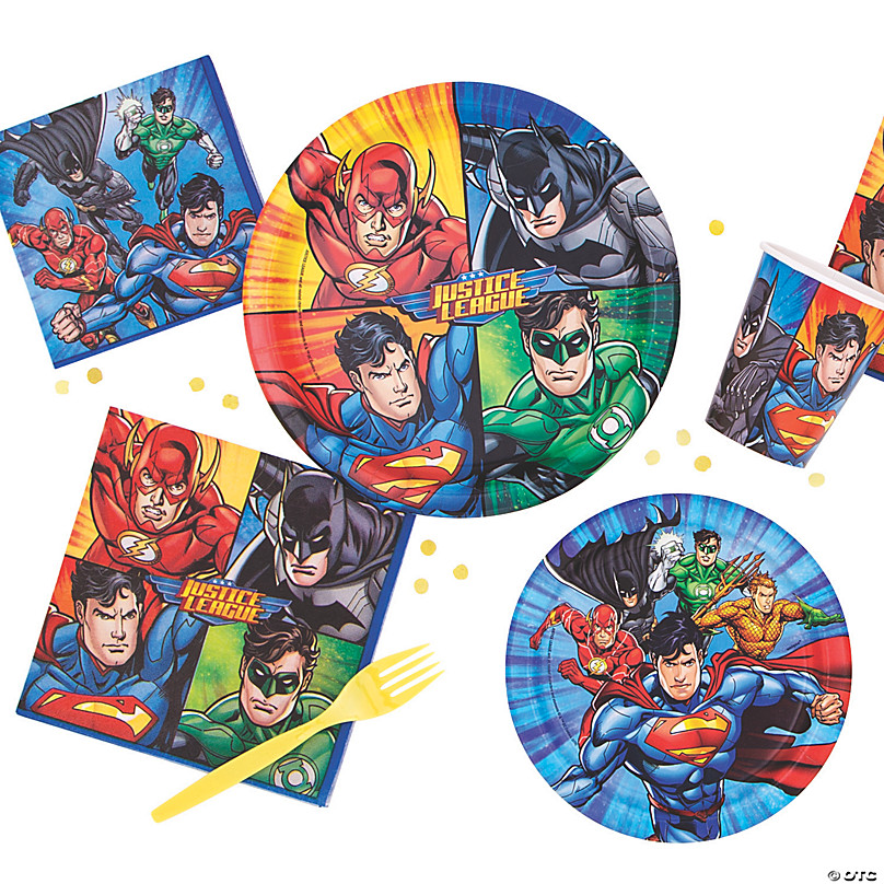 Justice League DC Comics Happy Birthday Tableware Decorations Party Supplies 