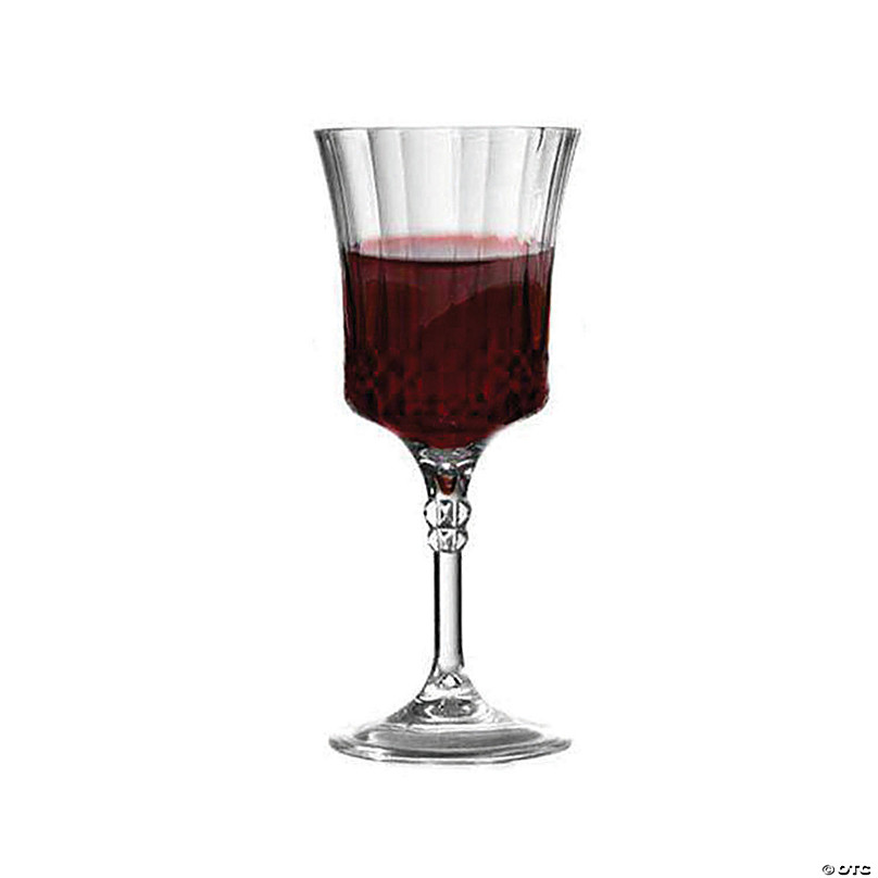 Smarty Had A Party 11 oz. Crystal Cut Plastic Wine Goblets (48 Goblets)