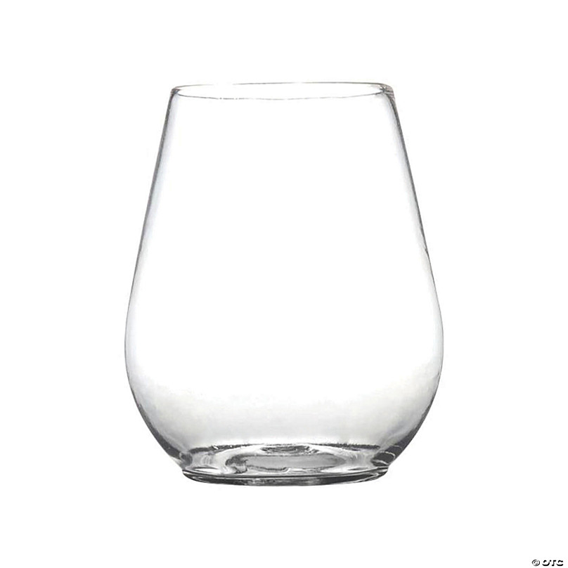 12 oz. Bulk 48 Ct. Personalized Name Script Stemless Reusable Plastic Wine  Glasses