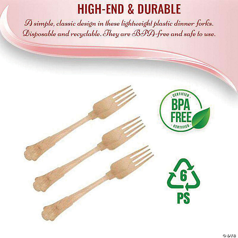 Silhouette Birch Wood Eco Friendly Disposable Dinner Knives, 600 Knives