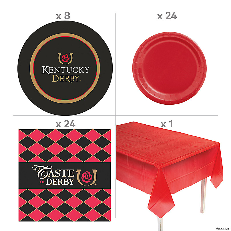 Kentucky Derby Tableware Kit for 8 Guests Oriental Trading