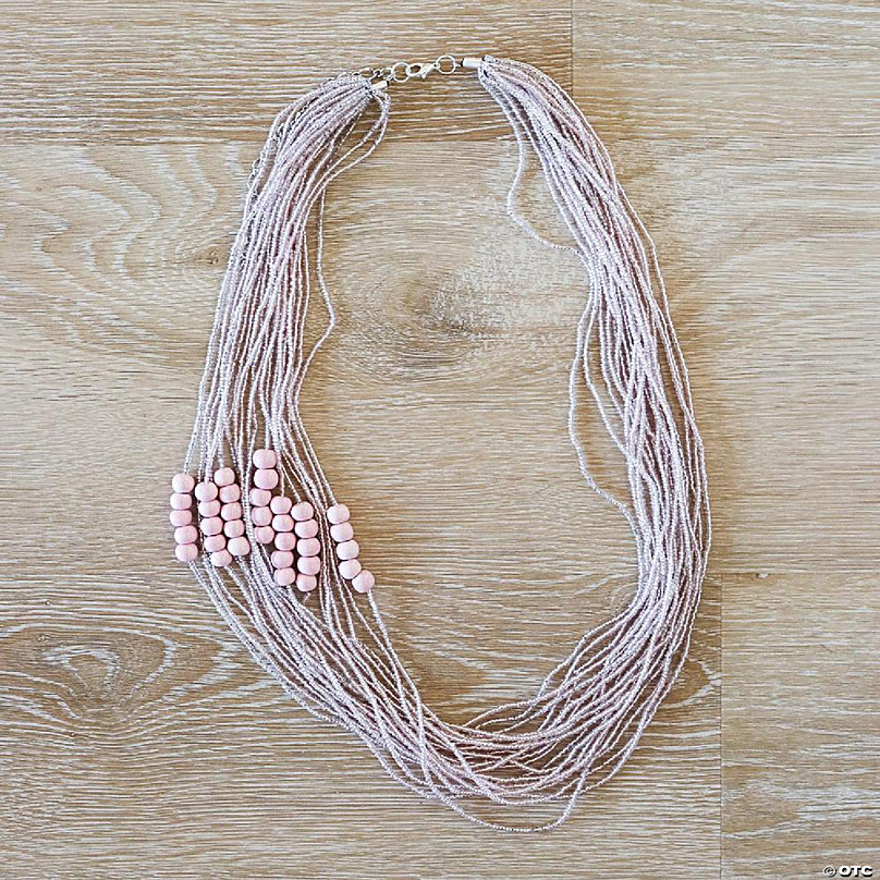 pink bead necklace bulk