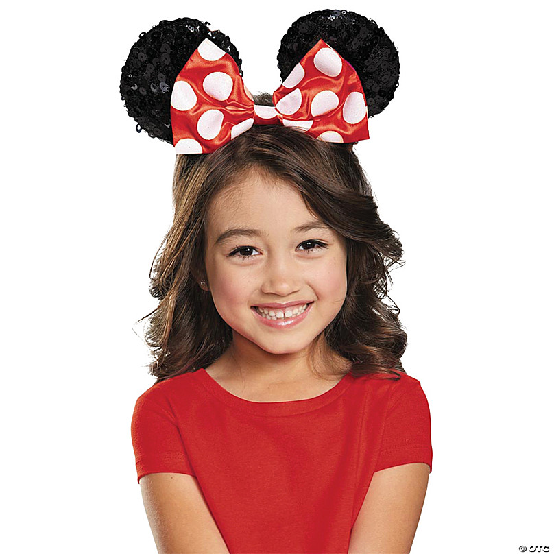 Disney Minnie Mouse Ears Headband with Red Polka Dot Bow by Elope