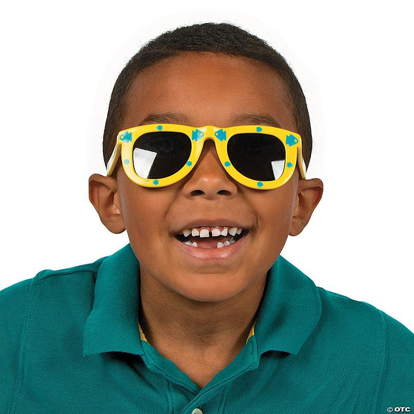 Kids Fish Print Sunglasses - 12 Pc.