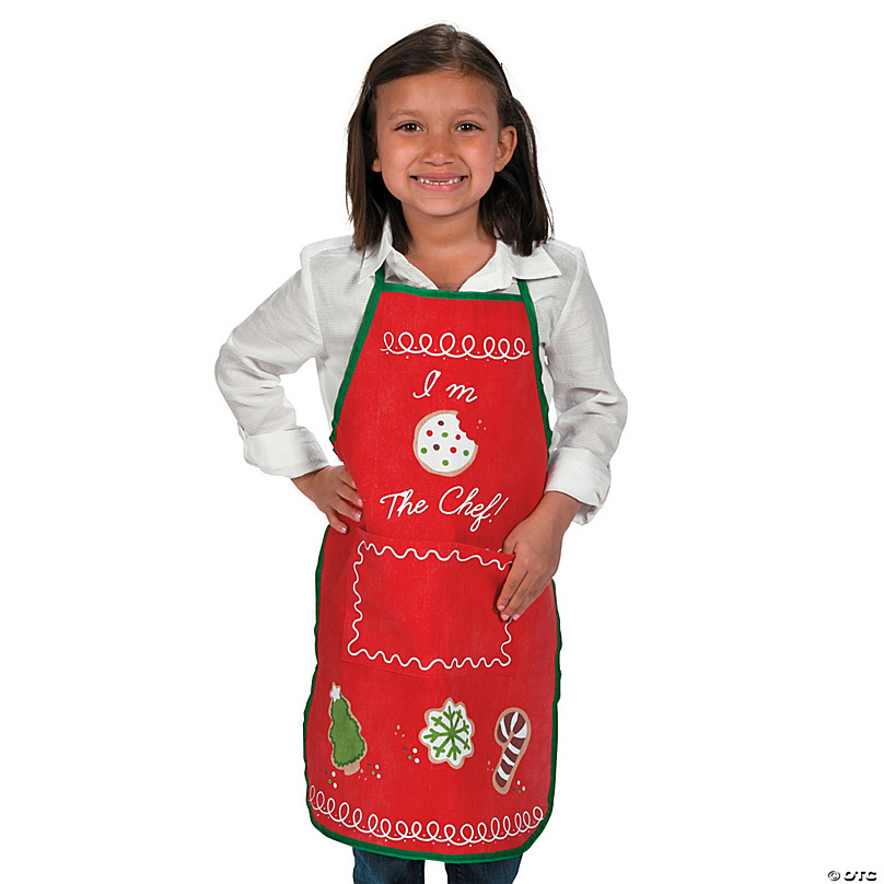 Holiday Time Kid's Holiday Chef Set 4-PC Christmas Apron, Oven