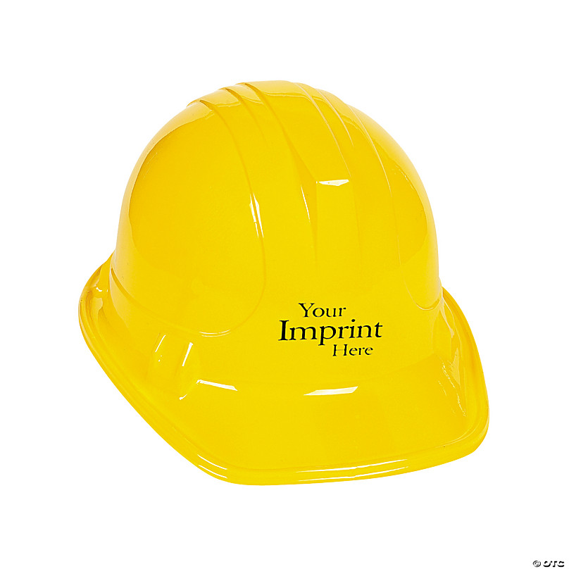 Yellow Plastic Construction Hats 12ct