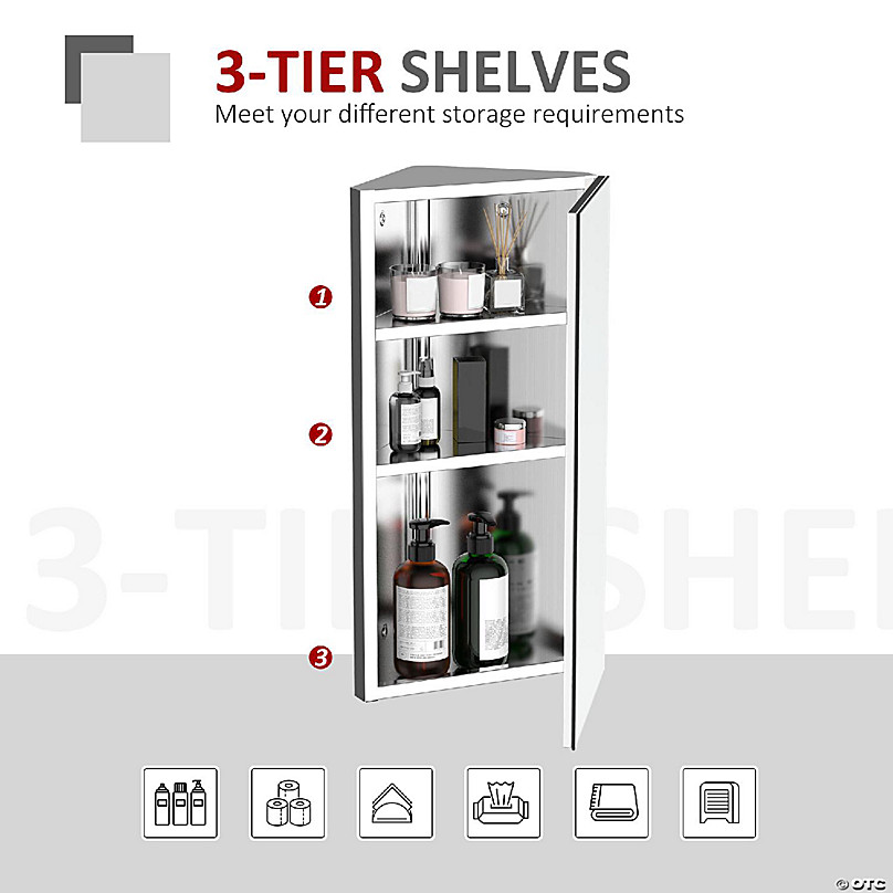 1pc Stainless Steel Multi-layer Multifunctional Bathroom Storage
