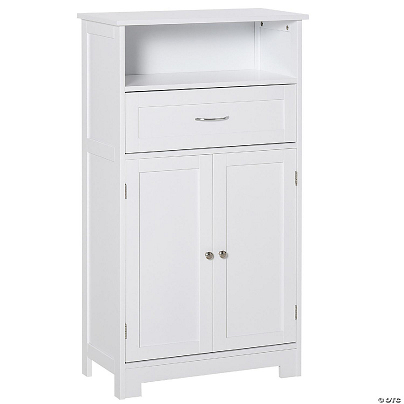 https://s7.orientaltrading.com/is/image/OrientalTrading/FXBanner_808/kleankin-modern-floor-bathroom-storage-cabinet-free-standing-cupboard-with-drawer-and-adjustable-shelf-entryway-living-room-organizerwhite~14218157.jpg