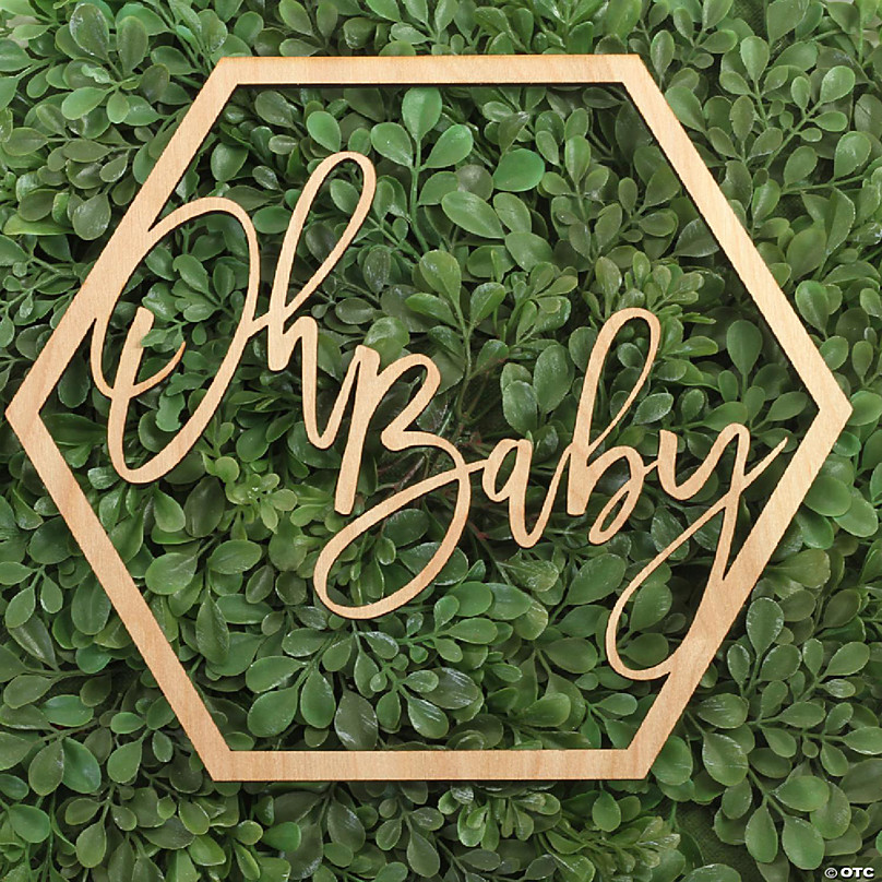 DIY Baby Banner Unfinished Wood Laser Cut Ornament Ready to Paint