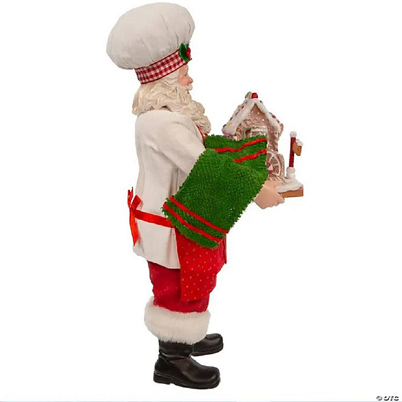 Kurt Adler Fabriche Chef Santa with Gingerbread Train Christmas