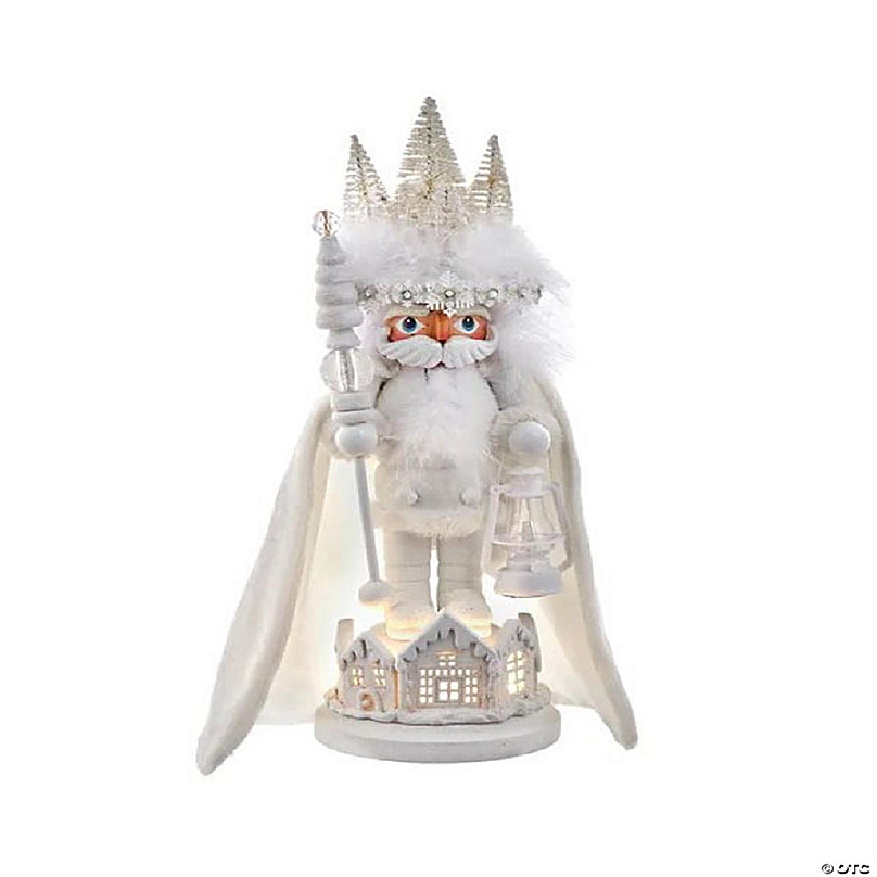 Kurt Adler Hollywood White Winter LED Hat Christmas Nutcracker 15 Inch