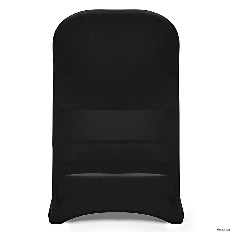 Lann's Linens 50pcs Black Spandex Folding Chair Cover Wedding