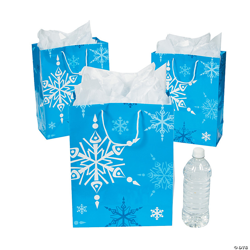 large blue gift bags