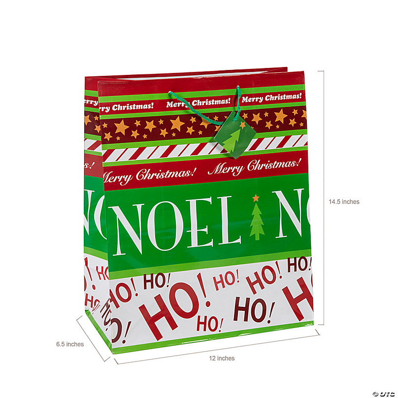 Christmas Printed Paper Gift Present Bag CHRISTMAS STORY Large Horizontal 