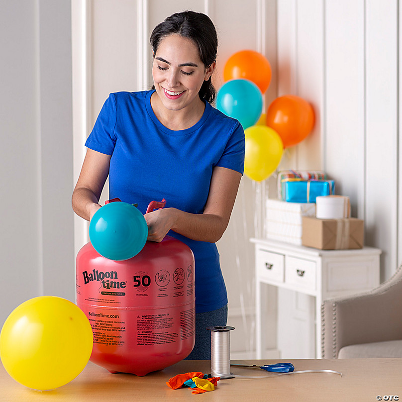  Balloon Time Helium Tank with 30 Balloons : Toys & Games