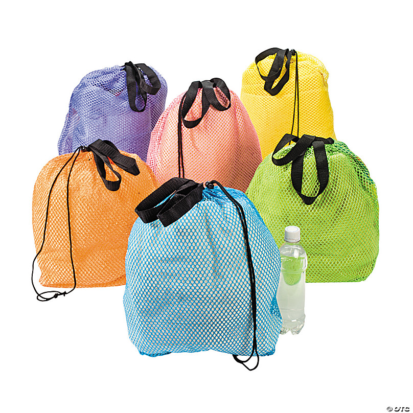 plastic mesh bags drawstring