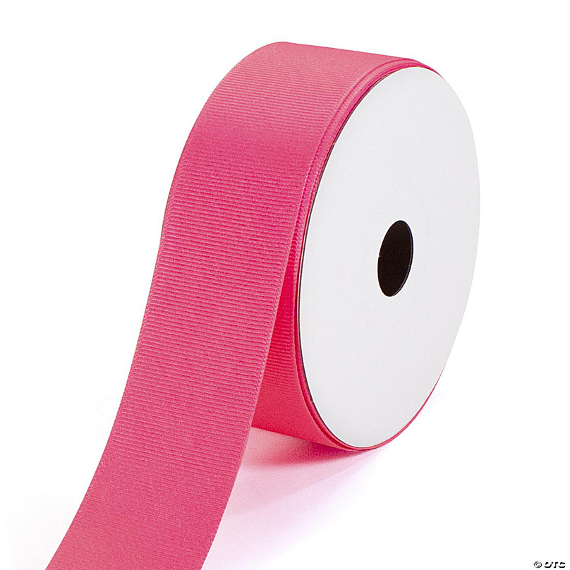 LaRibbons and Crafts 1 1/2 20yds Premium Textured Grosgrain Ribbon  -Vibrant Pink