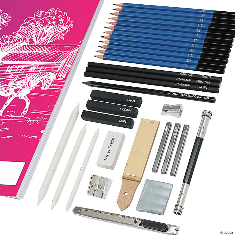 Lartique Art Supplies, 72 Piece Drawing Kit with Drawing Pencils, Drawing  Supplies and Sketchbook