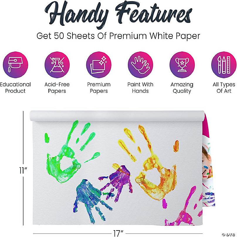 Lartique finger paint paper pad, 11x17 Finger paint pads for kids, 50  Sheets painting paper