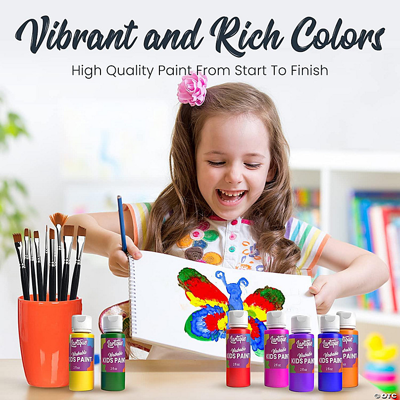 Lartique Tempera Paint Set, 12 Color Washable Paint for Kids in 2