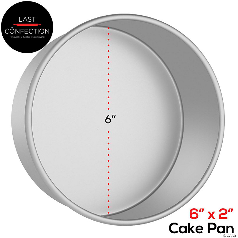 Deep Round Straight Sided Aluminum Cake Pan - Set of 6