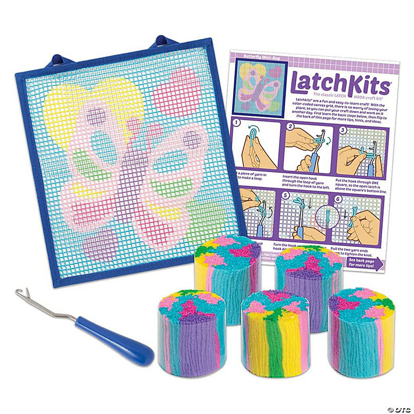 Cute Latch Hook Rug Kits with Colored-Coded Canvas, Helps Your Convenient  and