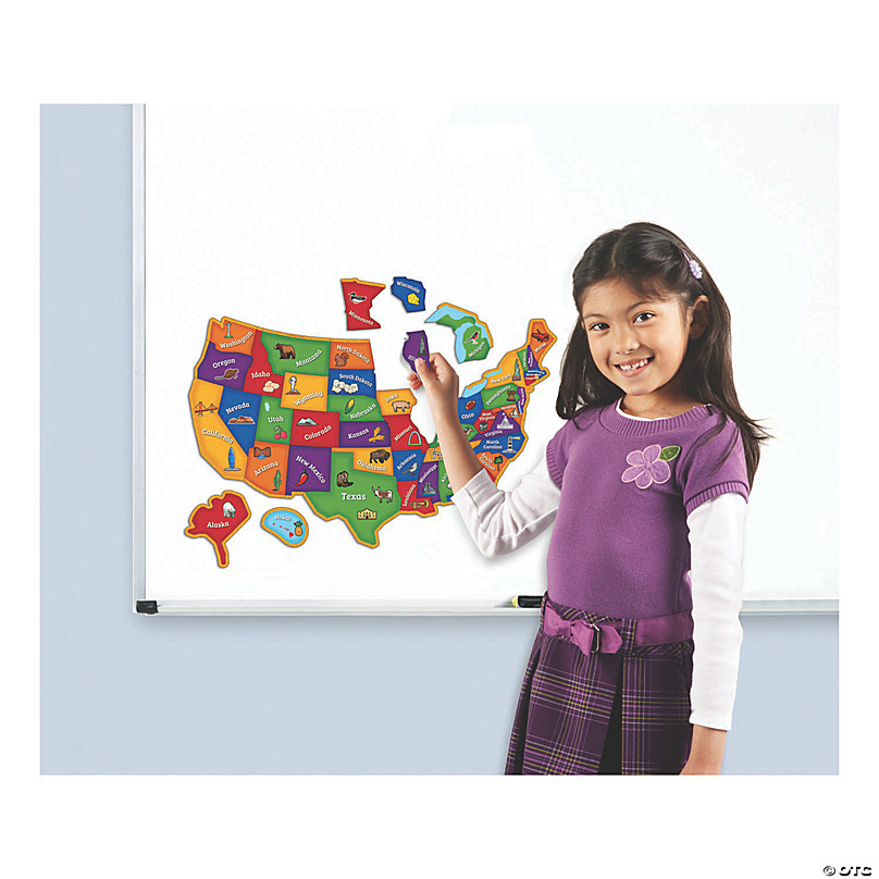 Learning Resources®: Magnetic U.S. Map Jigsaw Puzzle, 44 Pieces