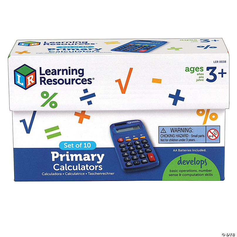 Learning Resources Primary Calculator, Set of 10