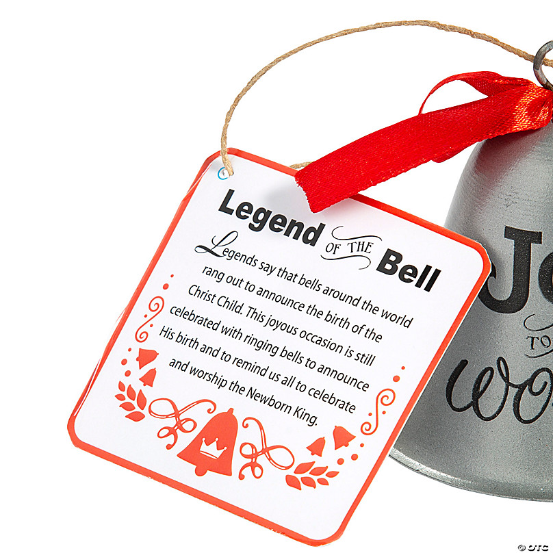 Legend Of The Bell Christmas Ornaments With Card   12 Pc