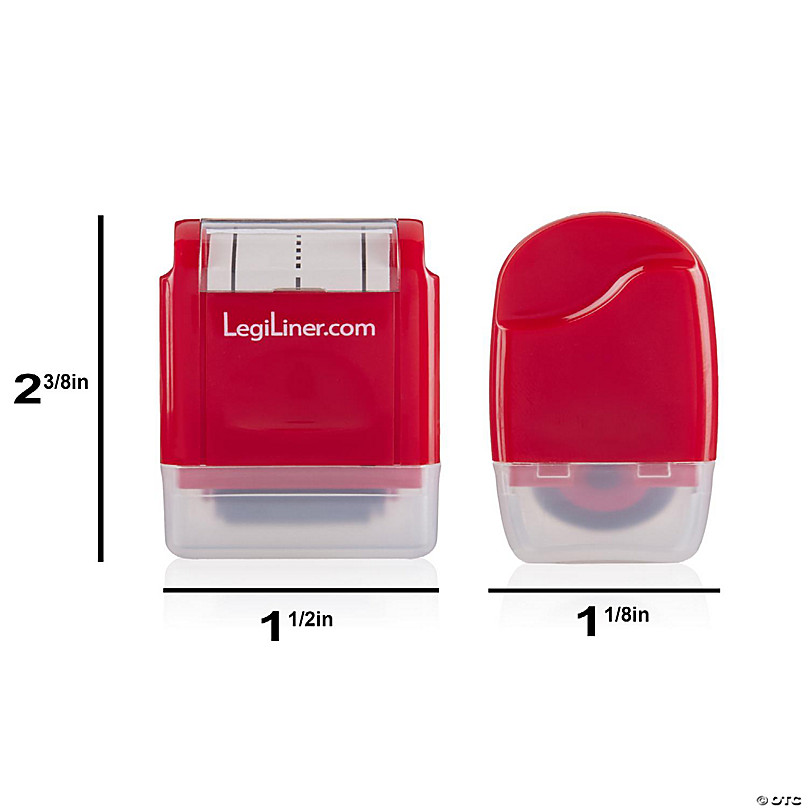 Legiliner Bundle of 2 Red Dashed Handwriting Line and Large Ink