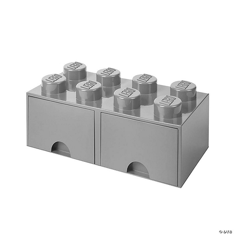 Lego Desk Drawer 4 Knobs Stackable Storage Box | Red