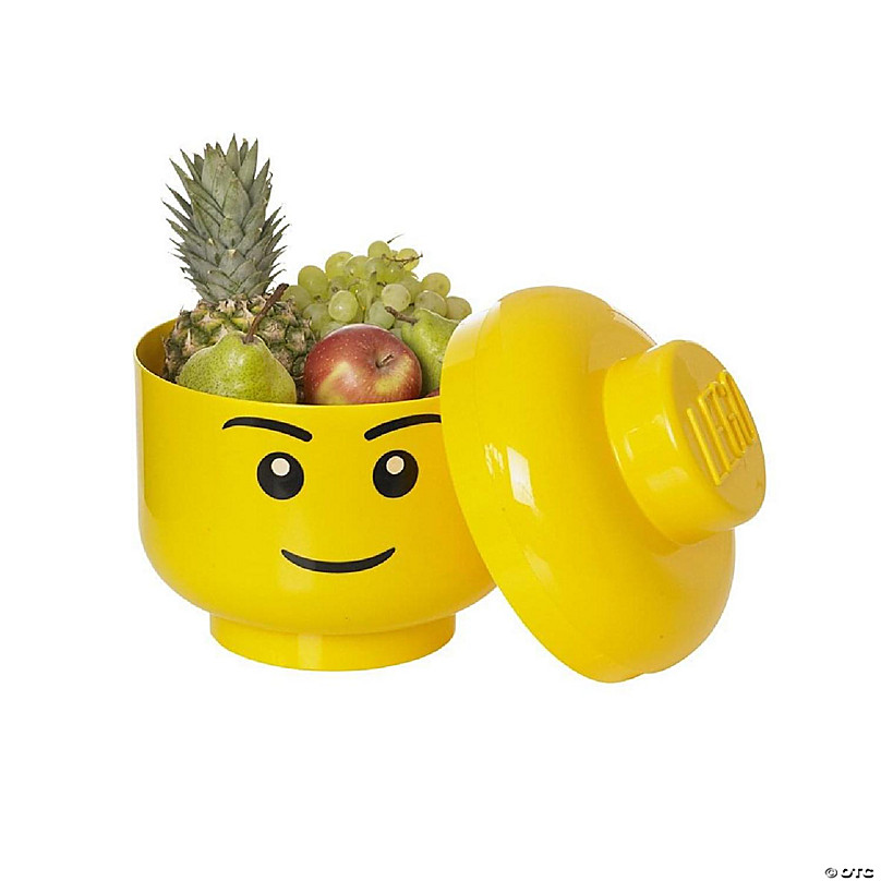 voor deze acre LEGO Large Storage Container Head, Boy | Oriental Trading