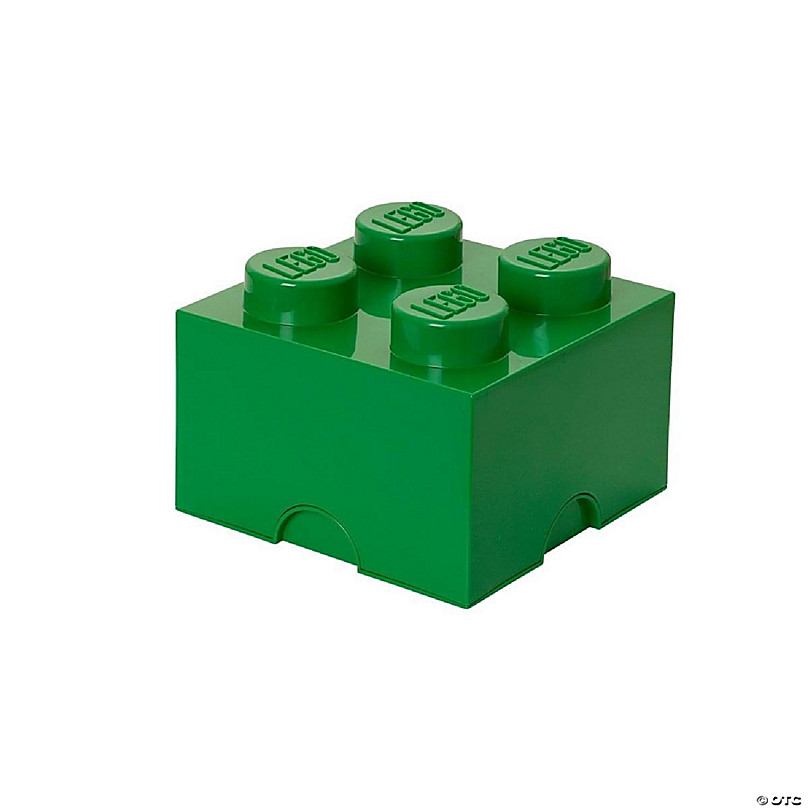morgenmad regn afskaffe LEGO Storage Brick 4, Dark Green | Oriental Trading