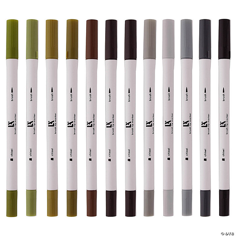 Leisure Arts Dual Ended Calligraphy Markers Set 12pc