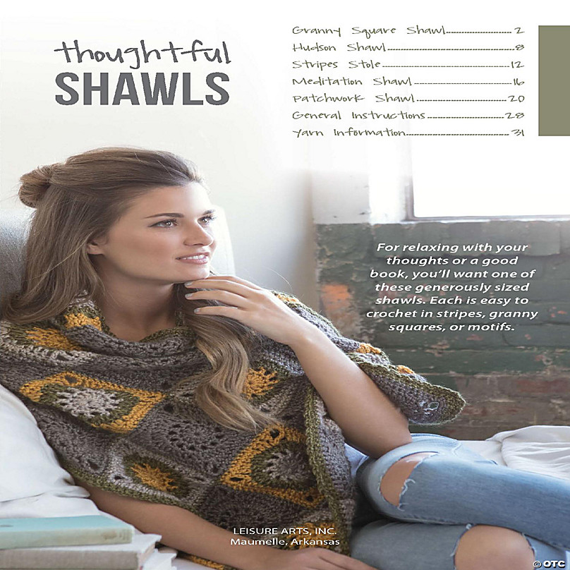 Leisure Arts Thoughtful Shawls Crochet Bk