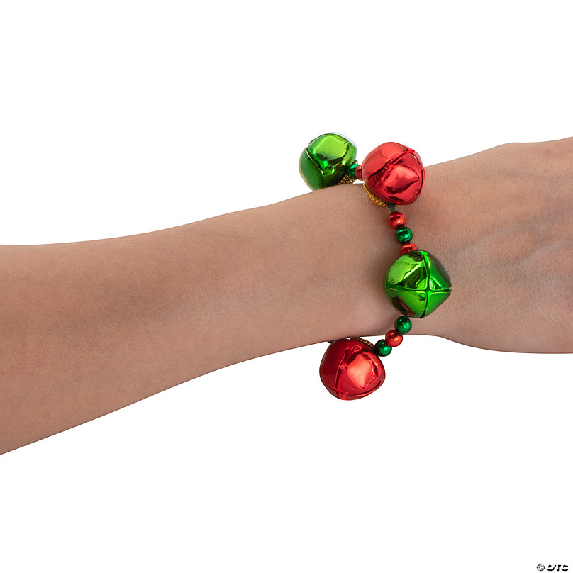 Light-Up Christmas Jingle Bell Bracelets - 6 Pc.