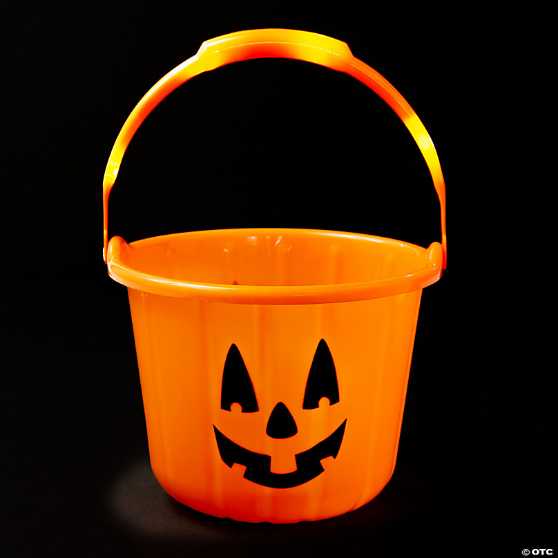 Jack-O'-Lantern BPA-Free Plastic Trick-Or-Treat Buckets - 12 Pc.